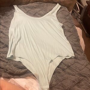A New Day Light Blue Women's Scoop Neck Bodysuit